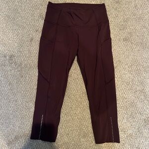 Lululemon Athletica Dark Burgundy Leggings